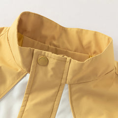 Dave&Bella Toddler Boys Sunset Yellow Turtle Outdoor Waterproof Lightweight Jackets