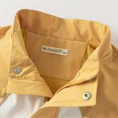 Dave&Bella Toddler Boys Sunset Yellow Turtle Outdoor Waterproof Lightweight Jackets