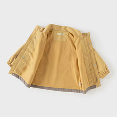 Dave&Bella Toddler Boys Sunset Yellow Turtle Outdoor Waterproof Lightweight Jackets