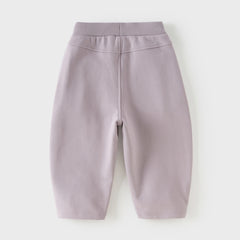 Dave&Bella Toddler Girls Grey Purple/Apricot Wide Casual Pants