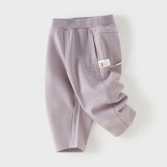 Dave&Bella Toddler Girls Grey Purple/Apricot Wide Casual Pants