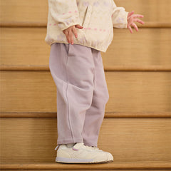 Dave&Bella Toddler Girls Grey Purple/Apricot Wide Casual Pants