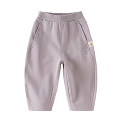 Dave&Bella Toddler Girls Grey Purple/Apricot Wide Casual Pants
