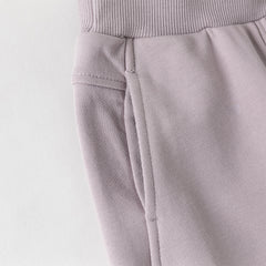 Dave&Bella Toddler Girls Grey Purple/Apricot Wide Casual Pants