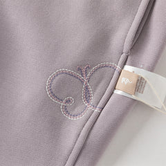 Dave&Bella Toddler Girls Grey Purple/Apricot Wide Casual Pants