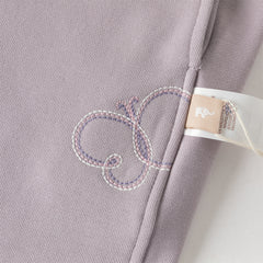 Dave&Bella Toddler Girls Grey Purple/Apricot Wide Casual Pants