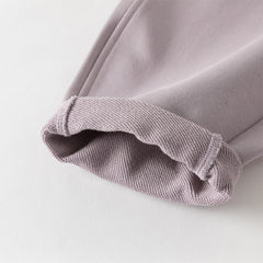 Dave&Bella Toddler Girls Grey Purple/Apricot Wide Casual Pants