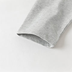 Dave&Bella Toddler Boys Apricot/Dark Grey Fashion Cotton T-shirt Tops