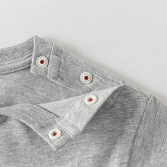 Dave&Bella Toddler Boys Apricot/Dark Grey Fashion Cotton T-shirt Tops