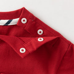 Dave&Bella Toddler Boys Red Soft Cotton T-shirt Tops