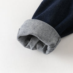 Dave&Bella Toddler Boys Denim Blue Long Sleeve Shirt Tops