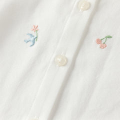Dave&Bella Toddler Girls Elegant Beige Breathable Cotton Shirt Tops
