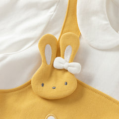 Dave&Bella Toddler Girls Cute Yellow Doll Collar Faux Two-piece Princess Dress