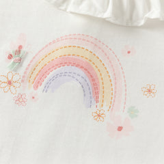 Dave&Bella Toddler Girls Sweet Light Pink/White Cotton T-shirt Tops