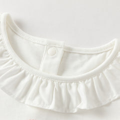 Dave&Bella Toddler Girls Sweet Light Pink/White Cotton T-shirt Tops