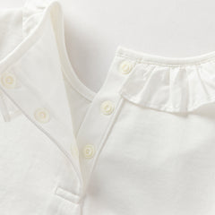 Dave&Bella Toddler Girls Sweet Light Pink/White Cotton T-shirt Tops