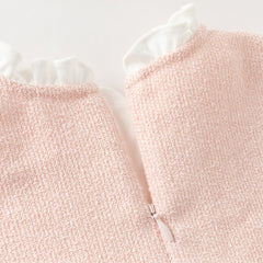 Dave&Bella Toddler Girls Sweet Pink Turtle Fake-two-piece A-line Dress(wallet bag)