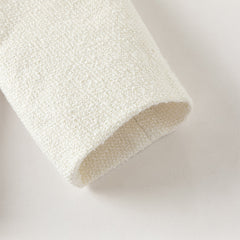 Dave&Bella Toddler Girls Elegant Milk White Round Collar Long Sleeve Jackets