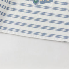 Dave&Bella Toddler Boys Playful Blue White Striped Soft Cotton T-shirt Tops