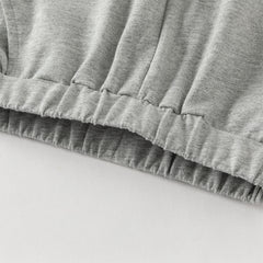 Dave&Bella Toddler Girls Cute Grey Breathable Cotton Loose Drawstring Pants