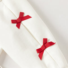 Dave&Bella Toddler Girls Versatile White Long Sleeve Rabbit Print Sweatshirts Tops