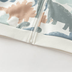 Dave&Bella Toddler Girls/Boys Outdoor Cute Print Long Sleeve Hooded Top Pant Suits