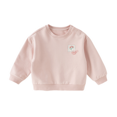Dave&Bella Toddler Boys/Girls Blue/Light Pink Casual Loose Sweatshirt Tops