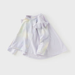 Dave&Bella Toddler Girls Purple Lightweight Long Sleeve A-line T-shirt Tops