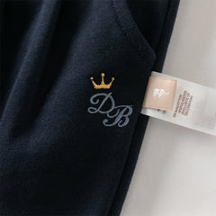 Dave&Bella Toddler Boys Blue Long Sleeve Gentlemen Fake-two-piece Top Pant Suits