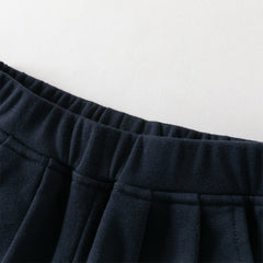 Dave&Bella Toddler Boys Blue Long Sleeve Gentlemen Fake-two-piece Top Pant Suits