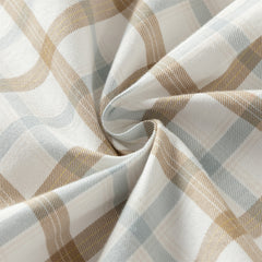 Dave&Bella Toddler Boys Casual Khaki Plaid Long Sleeve Soft Cotton Shirt Tops