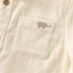 Dave&Bella Toddler Boys Purple/Apricot Long Sleeve Formal Breathable Cotton Shirt Tops