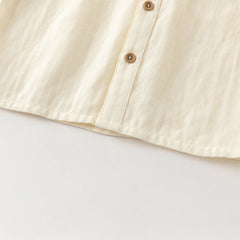 Dave&Bella Toddler Boys Purple/Apricot Long Sleeve Formal Breathable Cotton Shirt Tops