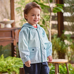 Dave&Bella Toddler Boys Cool Blue Outwear Hooded Casual Jackets