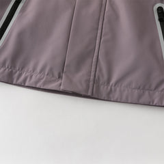 Dave&Bella Kids Boys Purple Yellow Outdoor Waterproof Hooded Lightweight Jackets