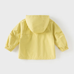 Dave&Bella Kids Boys Purple Yellow Outdoor Waterproof Hooded Lightweight Jackets