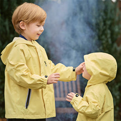 Dave&Bella Kids Boys Purple Yellow Outdoor Waterproof Hooded Lightweight Jackets