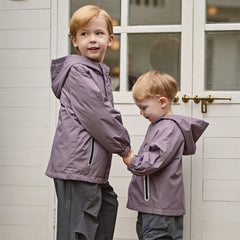 Dave&Bella Kids Boys Purple Yellow Outdoor Waterproof Hooded Lightweight Jackets