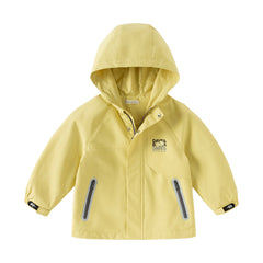 Dave&Bella Kids Boys Purple Yellow Outdoor Waterproof Hooded Lightweight Jackets