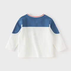 Dave&Bella Toddler Boys White V-neck Comfortable T-shirt Tops