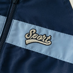 Dave&Bella Toddler Boys Playful Navy Blue Comfortable Jackets