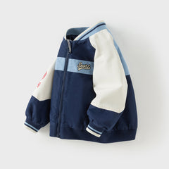Dave&Bella Toddler Boys Playful Navy Blue Comfortable Jackets
