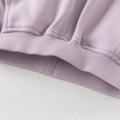 Dave&Bella Toddler Girls Cute Bear Grey Purple Casual Top Pant Suits