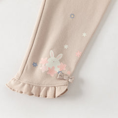 Dave&Bella Toddler Girls Pink/Light Grey Comfortable Versatile Leggings