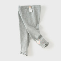 Dave&Bella Toddler Girls Pink/Light Grey Comfortable Versatile Leggings