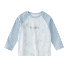 Dave&Bella Kids Boys Cute Blue Long Sleeve Lightweight T-shirts