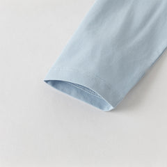 Dave&Bella Kids Boys Cute Blue Long Sleeve Lightweight T-shirts