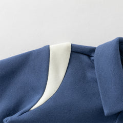 Dave&Bella Baby Boys Blue Long Sleeve Casual Rompers