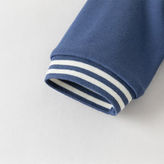 Dave&Bella Baby Boys Blue Long Sleeve Casual Rompers