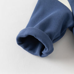 Dave&Bella Baby Boys Blue Long Sleeve Casual Rompers